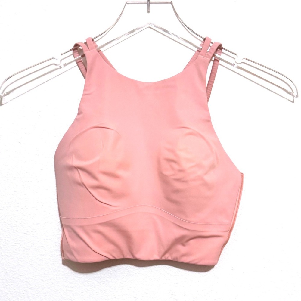 Lululemon Wunder Train Longline Sports Bra Pink Crop Top